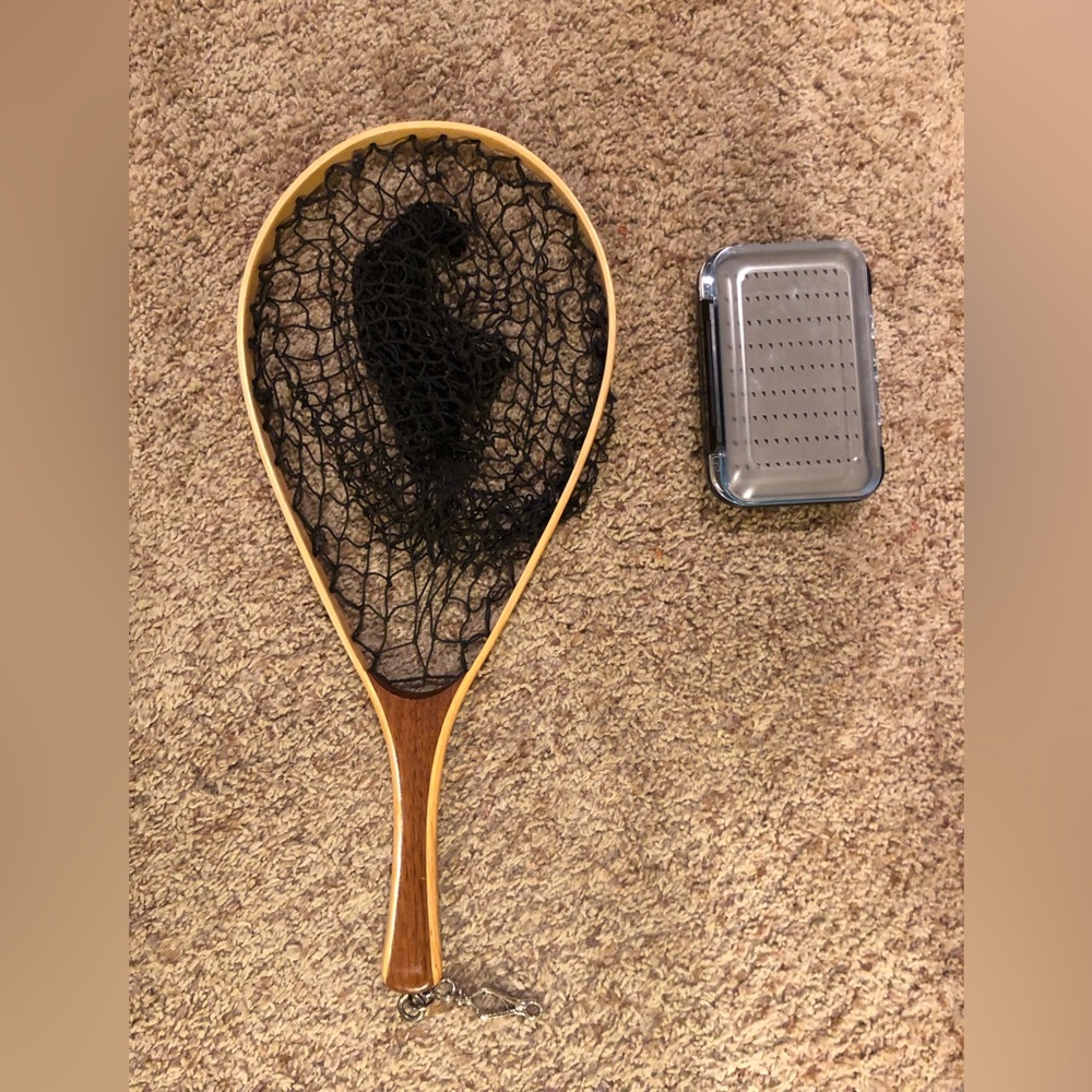 Brodin Landin/Fishing Net and waterproof fly box